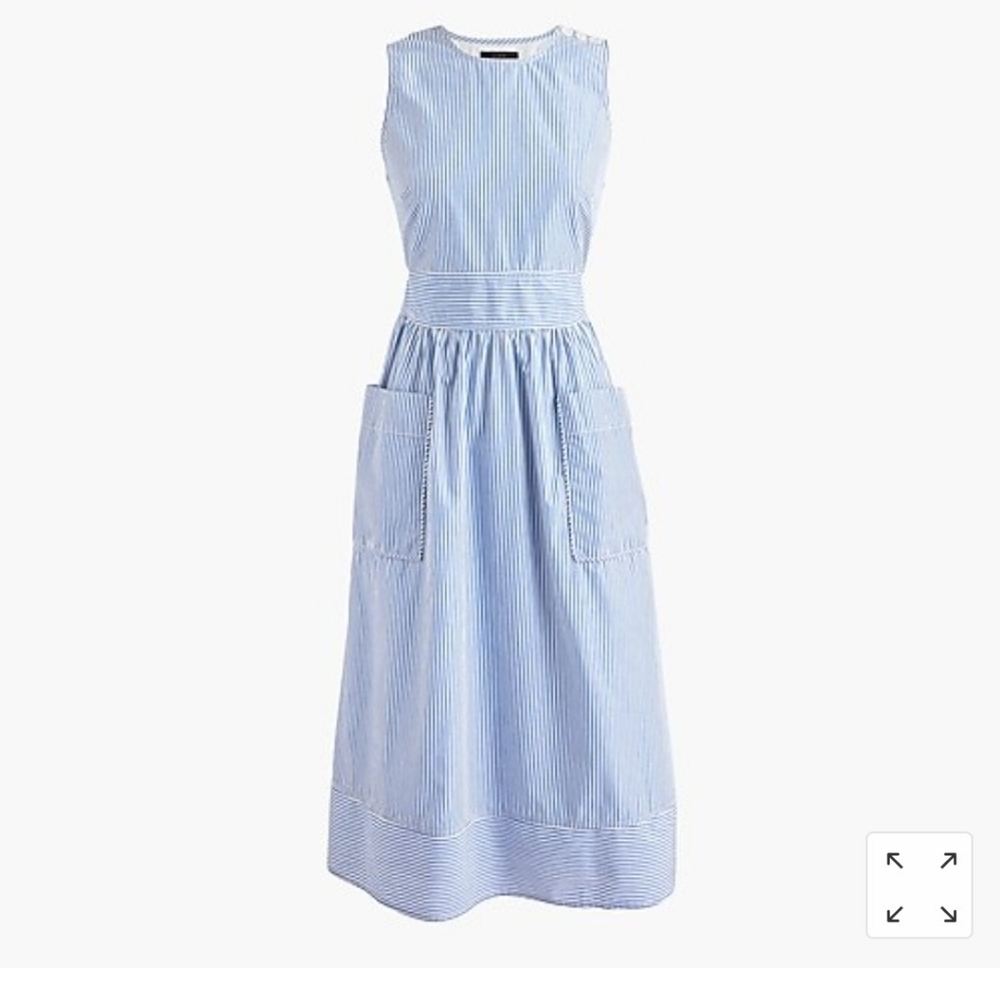 J Crew Cotton Poplin Apron Dress - with pockets